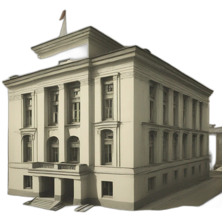 Town Hall by Noi Trotsky Leningrad constructivism emoji