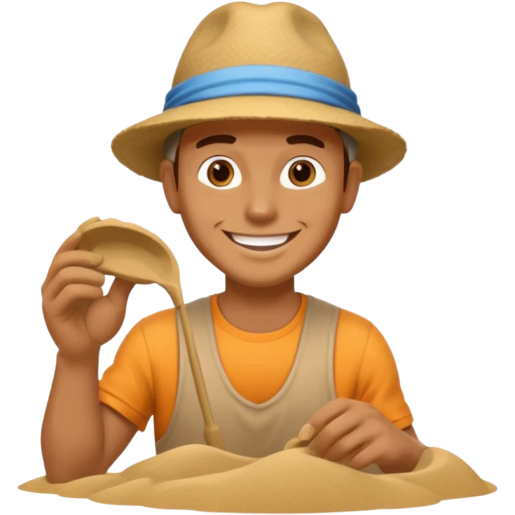 Sand Sculptor man emoji