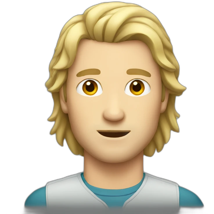 white man with a mullet emoji