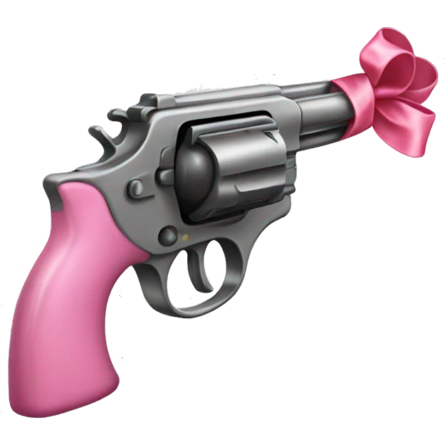 gun with the pink bow  emoji