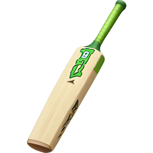 Raised cricket bat emoji