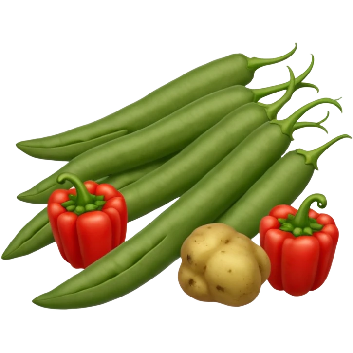 перец стручковая фасоль и картофель emoji