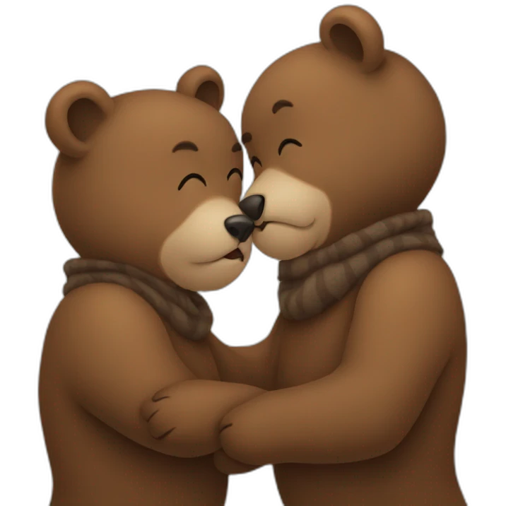 little bear kiss emoji