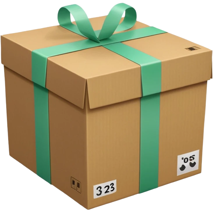 emoji of delivery box light green color emoji