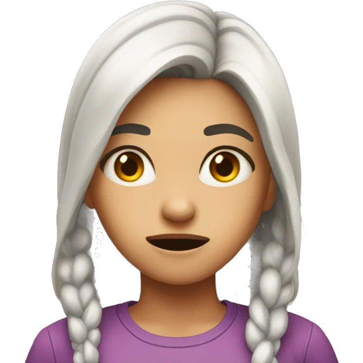 A girl Shock face emoji