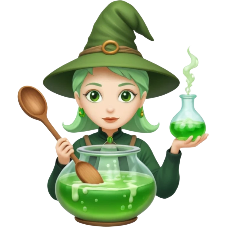 green witch cooking potion emoji