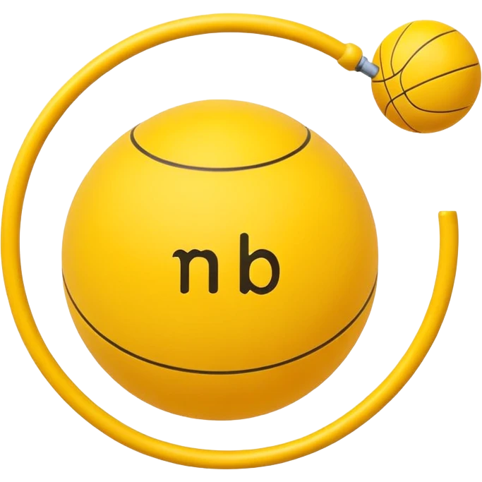 Pull-ball with MB written in the circle in on it emoji