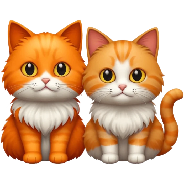 two cats in love emoji