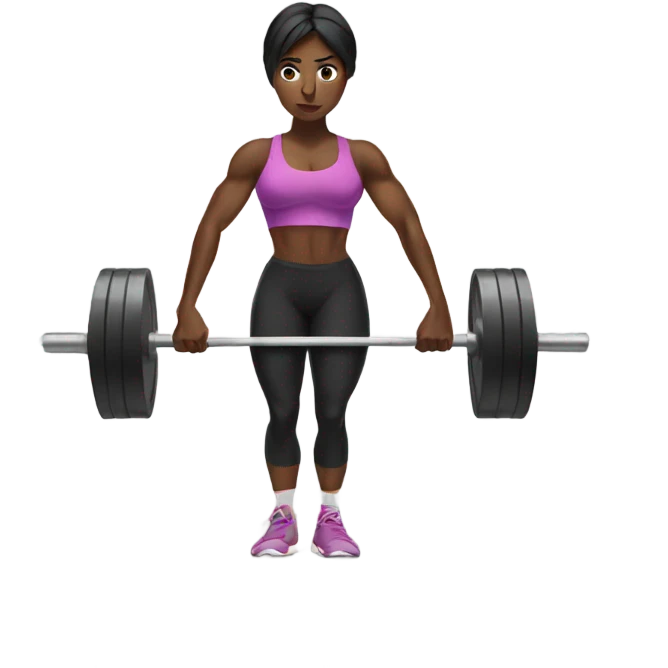 Woman deadlifts  emoji