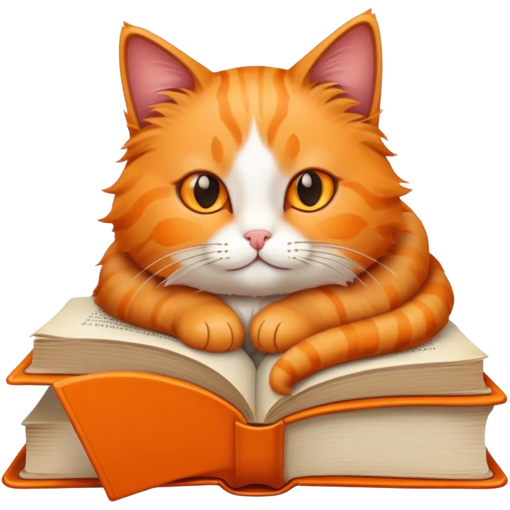 Cat in book emoji
