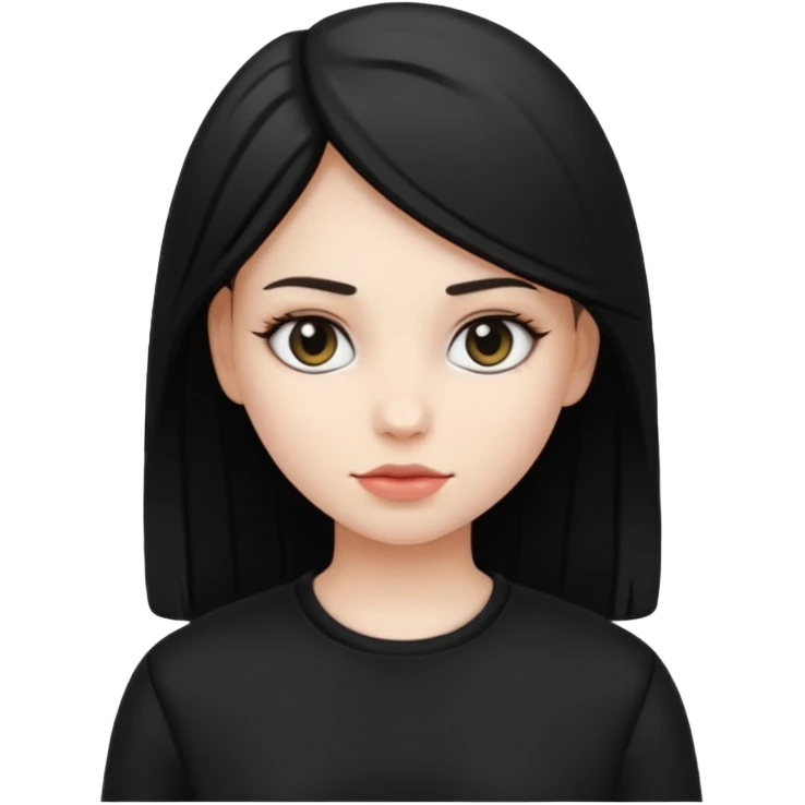 girl be white and be wering black emoji