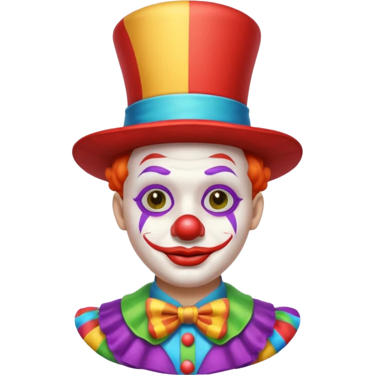 Clown with big top hat, shirt emoji