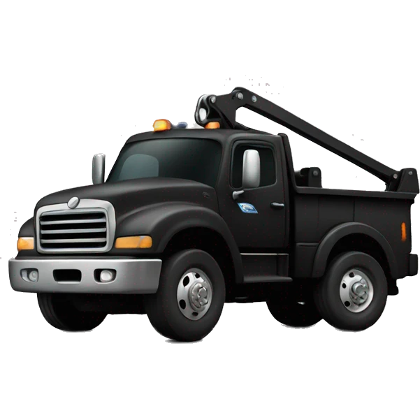Black tow truck emoji