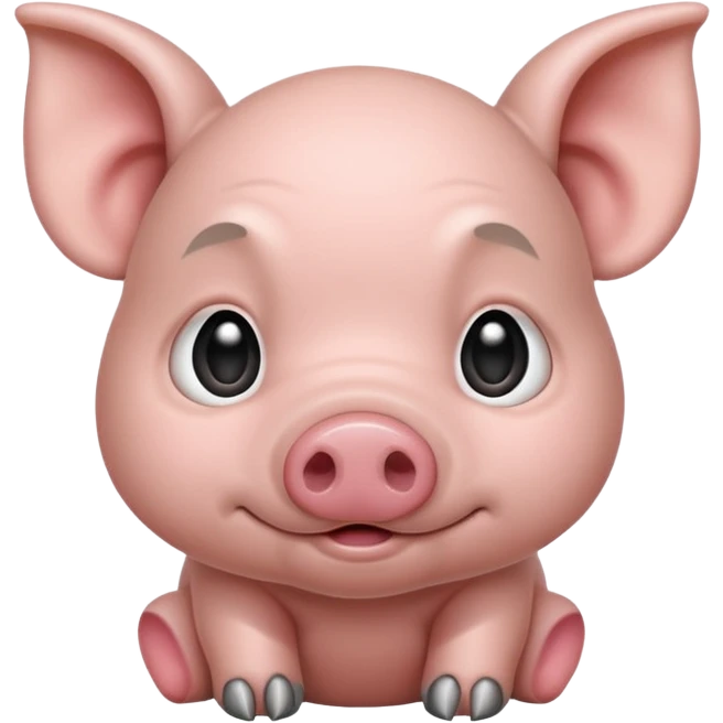 gray baby pig emoji