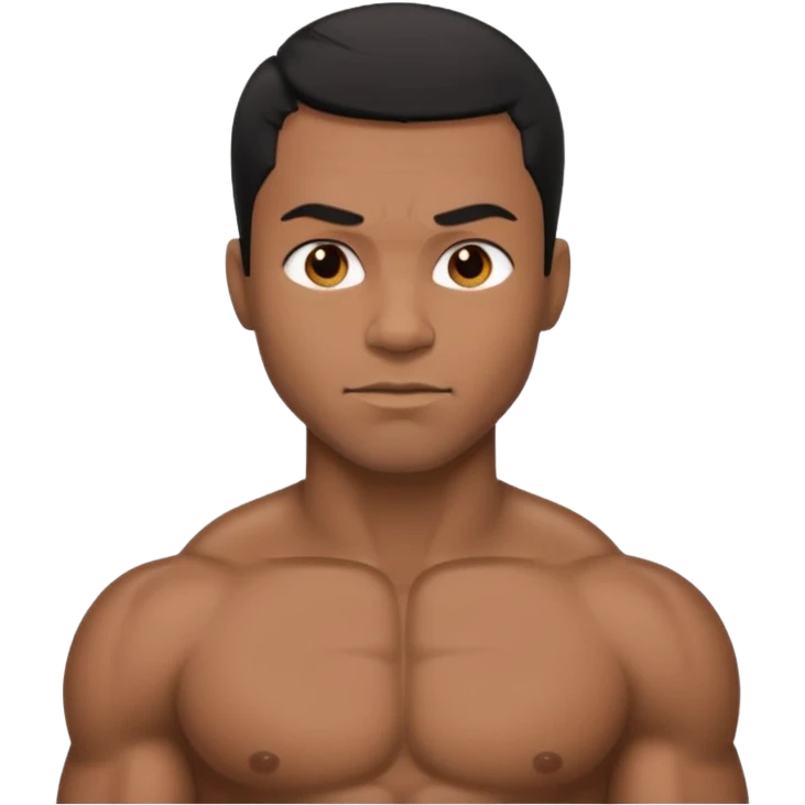 Black guy with muscles emoji