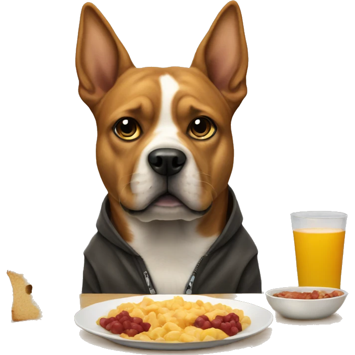 Dog eating crossaint emoji