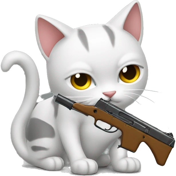 cat with gun emoji