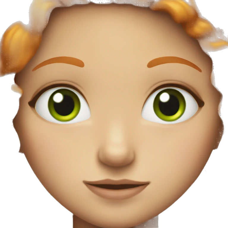 Ginger girl with green eyes emoji