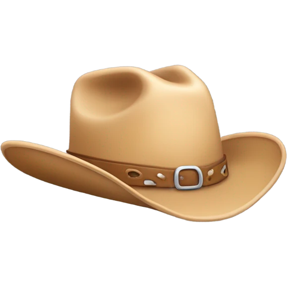 light tan cowboy hat cute tilted  emoji