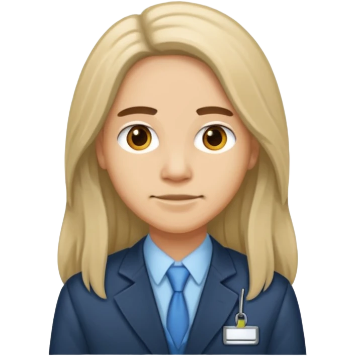 civilian long haired juror with nametag emoji