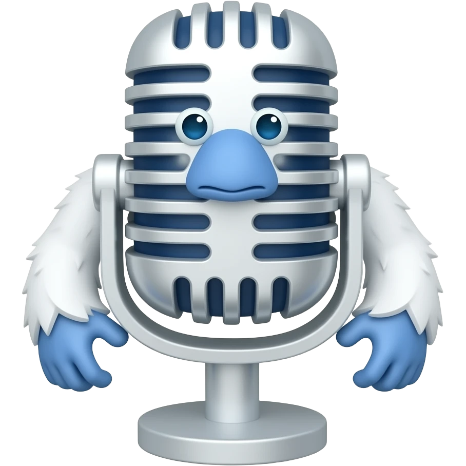 White "Blue Yeti" Microphone upright emoji