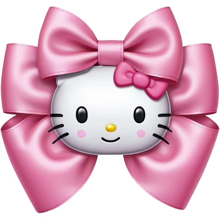 Big bow with hello kitty on it  emoji