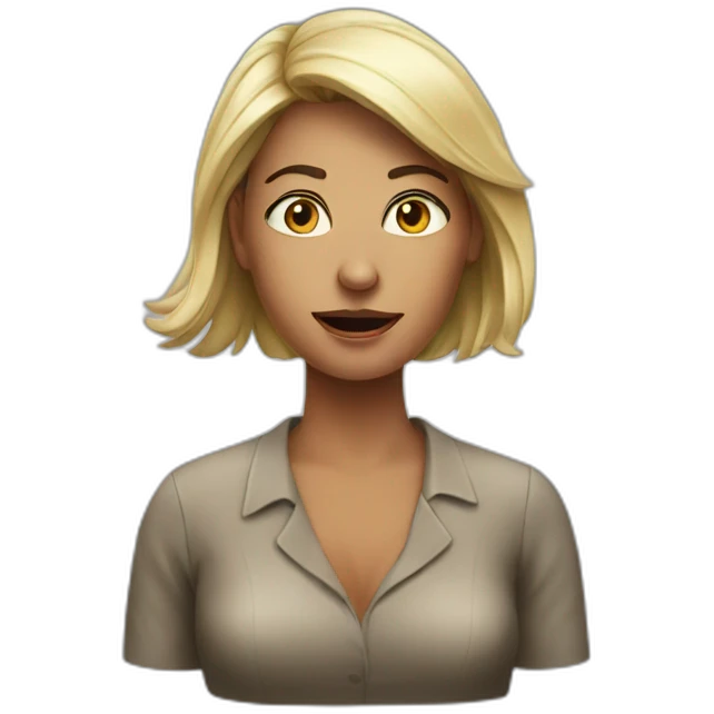 A woman saying what the fuck emoji