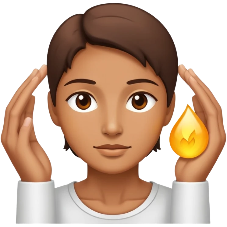 peaceful resting person with renewal energy, rejuvenating emoji