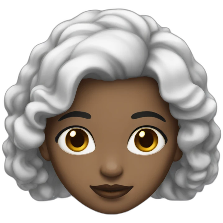 Blackhair-girl-whiteskin emoji
