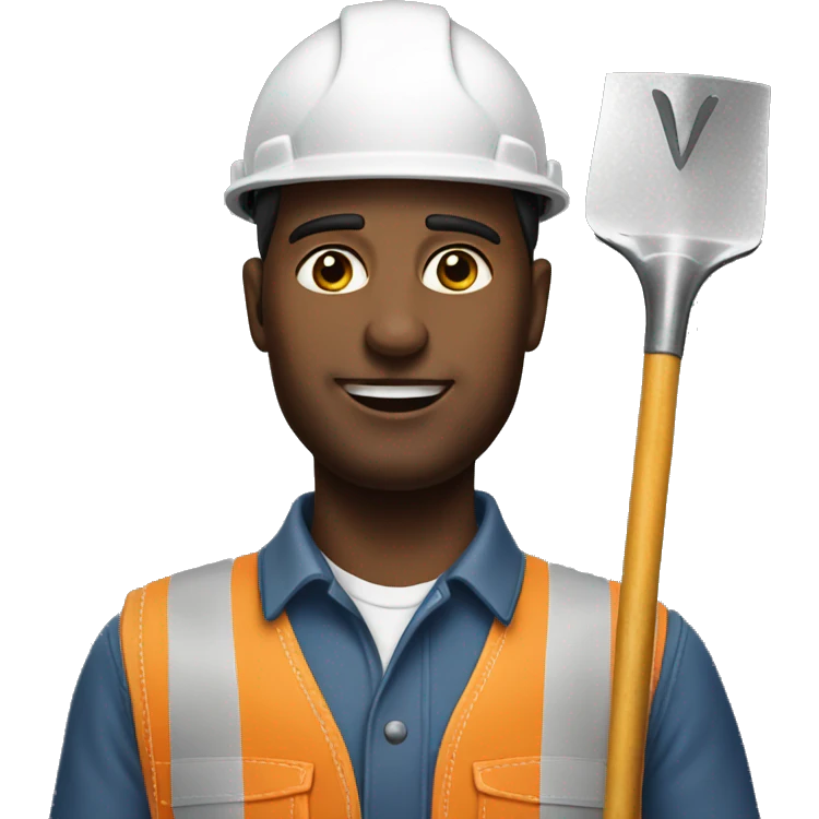 photorealistic shovel worker  emoji