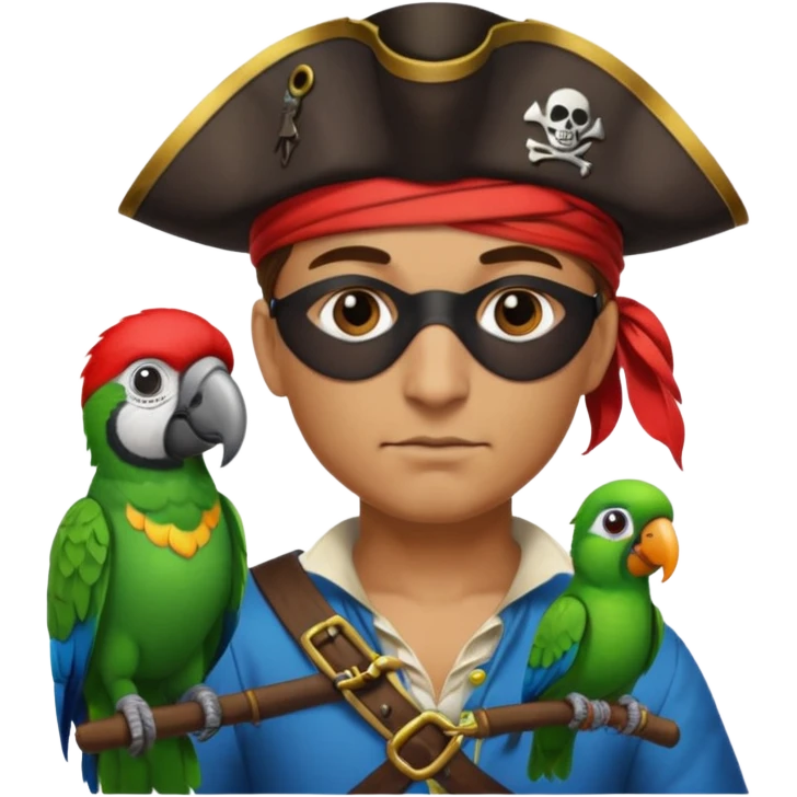 pirate and parrot emoji