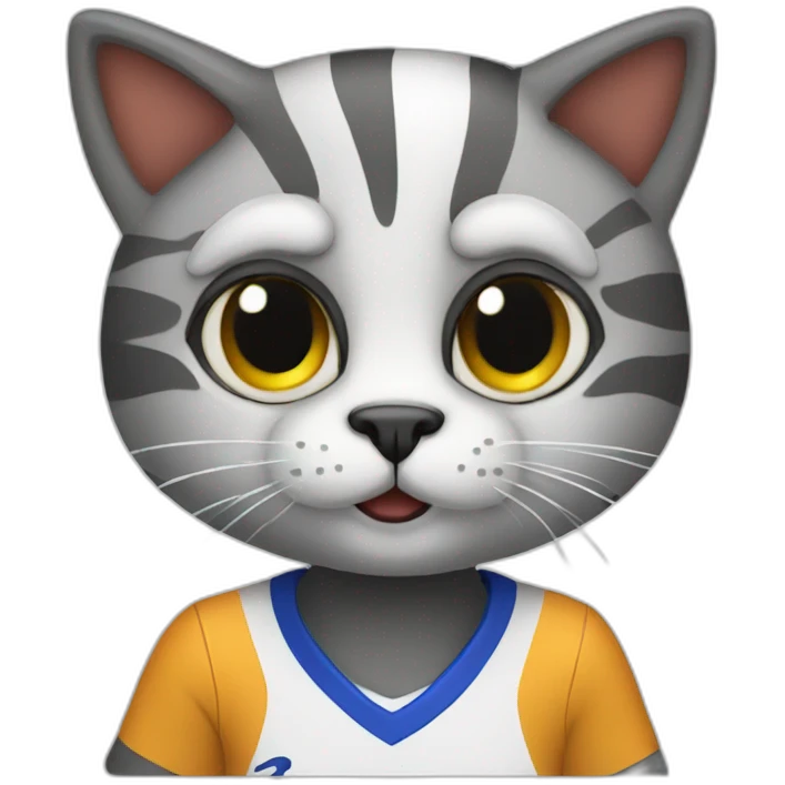 Cat footballer emoji