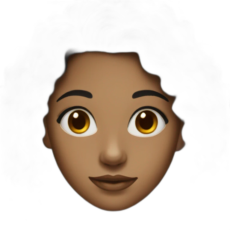 Beautiful teenage black woman with long black curls emoji