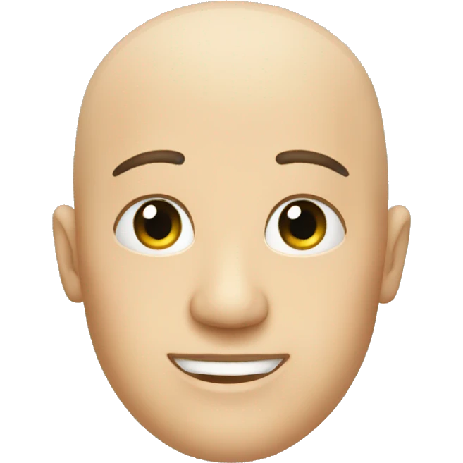 Bald head emoji