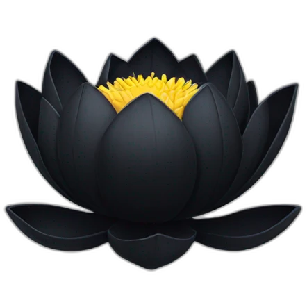black lotus blossom emoji