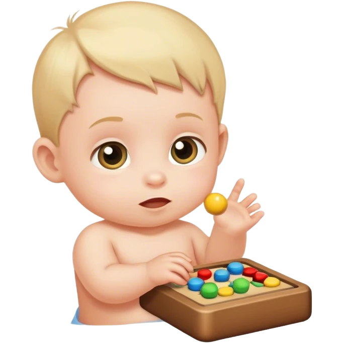 Baby playing a game emoji