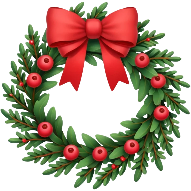 holiday wreath emoji