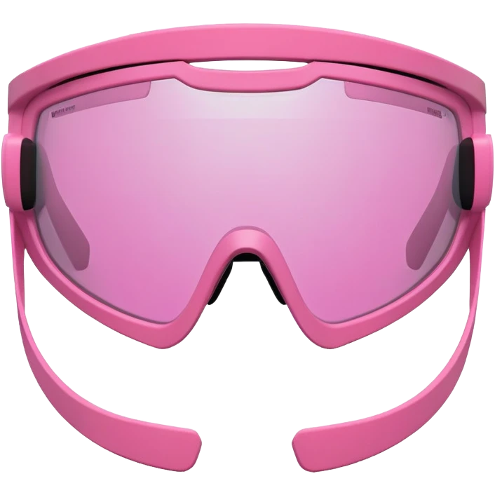 sporty pink shield visor sunglasses with thick textured frame, rugged surface pattern, massive build, one-piece lens emoji