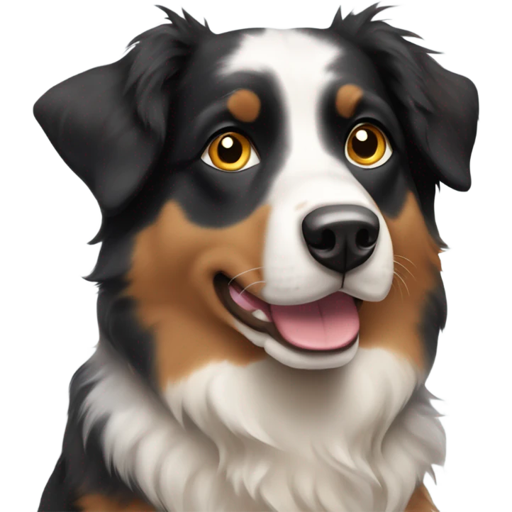 Tri color Australian shepherd dog emoji