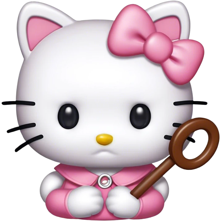  hello Kitty SANRIO, with a spoolie  emoji