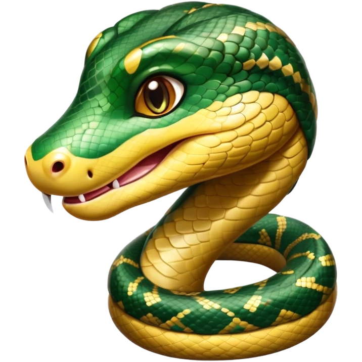 cinematic-cute-anaconda-portrait-emoji,-head-tilted-playfully-and-inquisitively,-with-a-sleek,-shimmering-body-adorned-with-detailed-scale-sriped patterns-and-round,-sparkling-eyes-full-of-wonder,-simplified-yet-irresistibly-adorable-features emoji