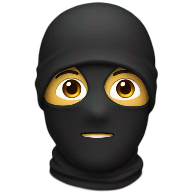 man with a balaclava emoji