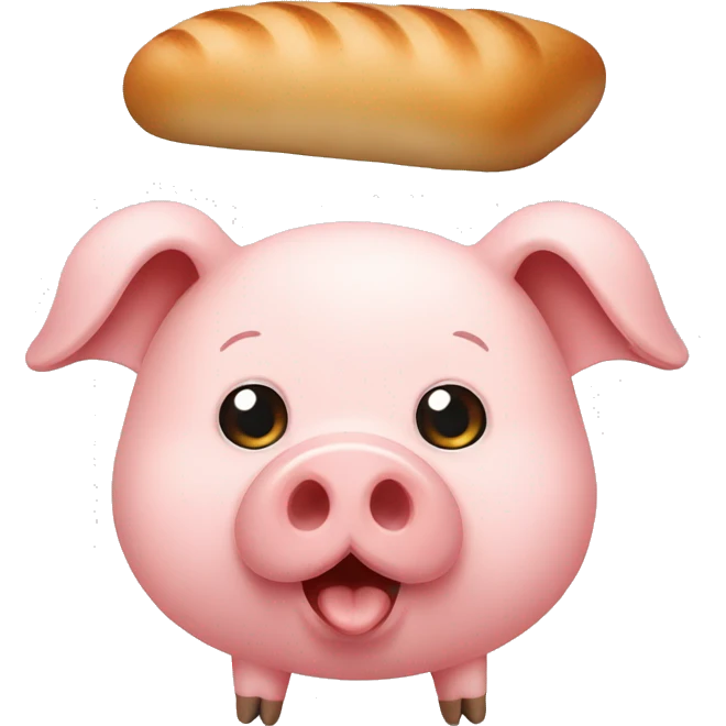 Pig and bread emoji