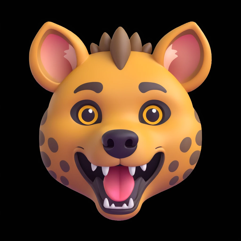 hyena, 3D emoji style emoji
