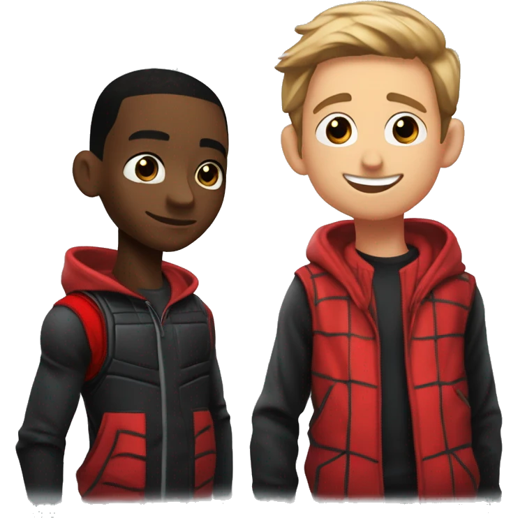 Miles Morales with red Jordan’s ￼ emoji
