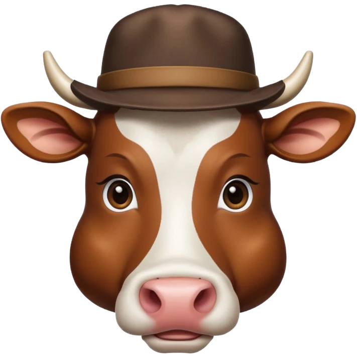 cow with a hat emoji