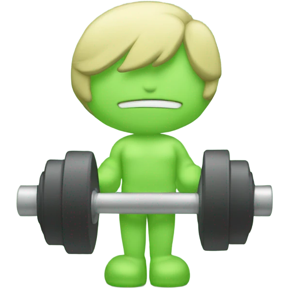Dumbbell light green #BDFFAC emoji