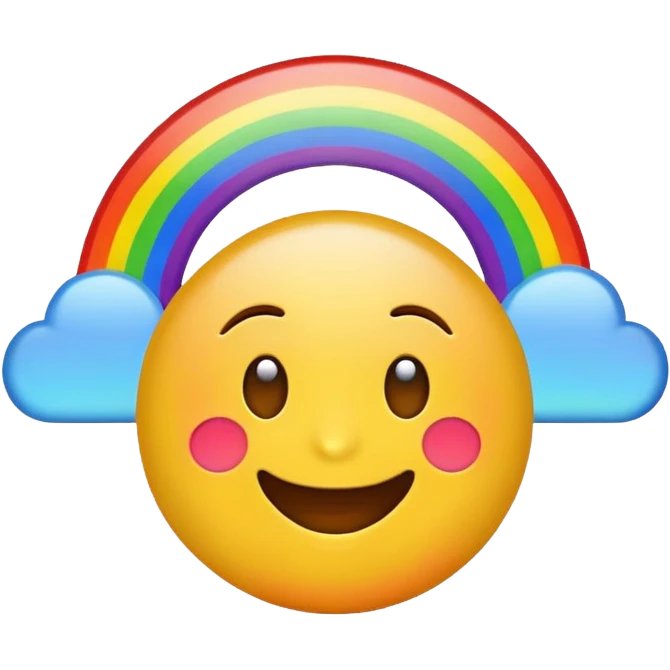 emoji with rainbow  emoji