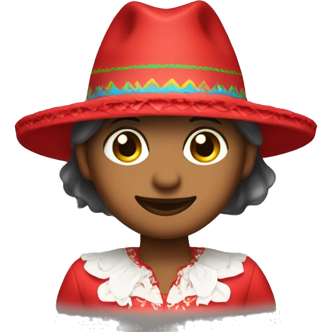 delfín con un sombrero y vestido con un traje rojo emoji