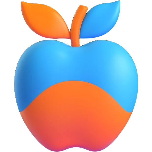 blue apple emoji